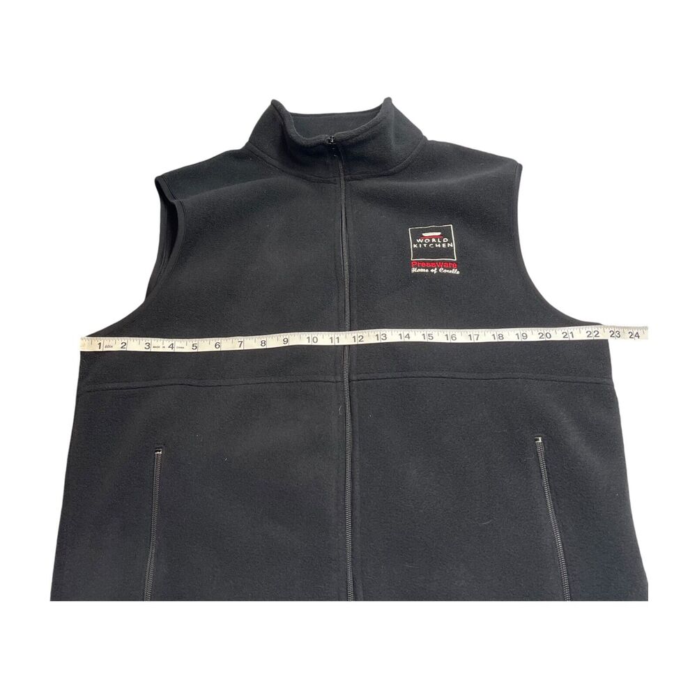 Port Authority Vest Mens Large Black Pressware Mock Neck Fleece Full-Zip Outdoor - Picture 5 of 6
